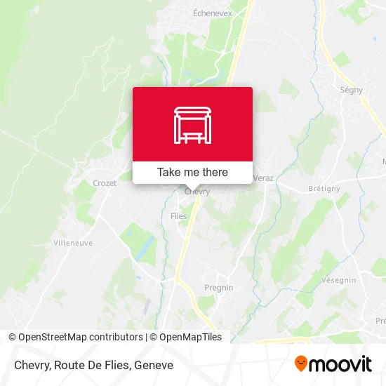 Chevry, Route De Flies plan