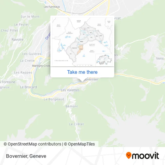 Bovernier map
