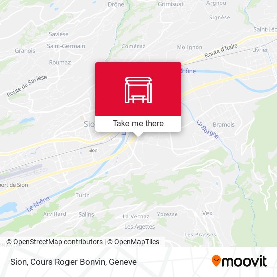 Sion, Cours Roger Bonvin map