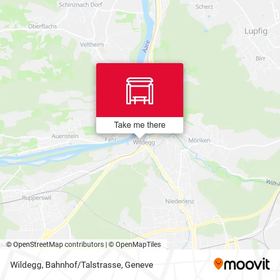 Wildegg, Bahnhof/Talstrasse map