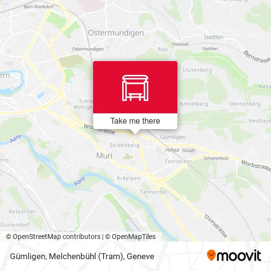 Gümligen, Melchenbühl (Tram) map