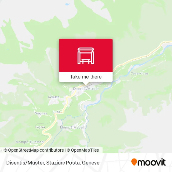 Disentis/Mustér, Staziun/Posta map