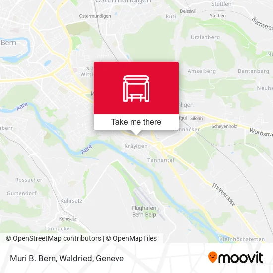 Muri B. Bern, Waldried map