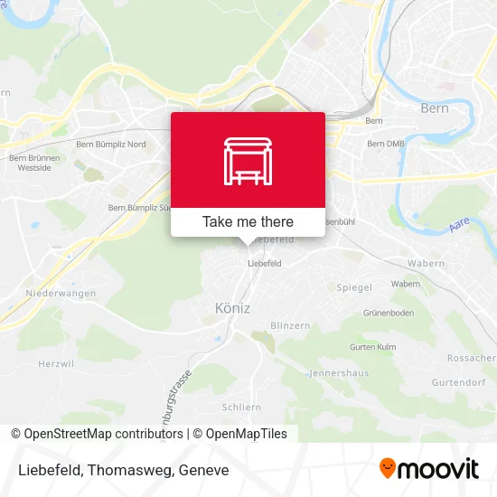 Liebefeld, Thomasweg map