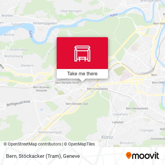 Bern, Stöckacker (Tram) map