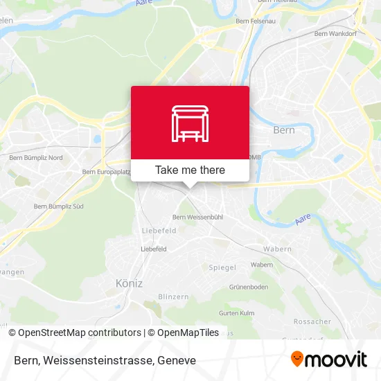 Bern, Weissensteinstrasse map