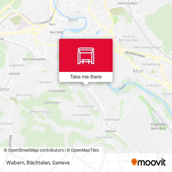 Wabern, Bächtelen map