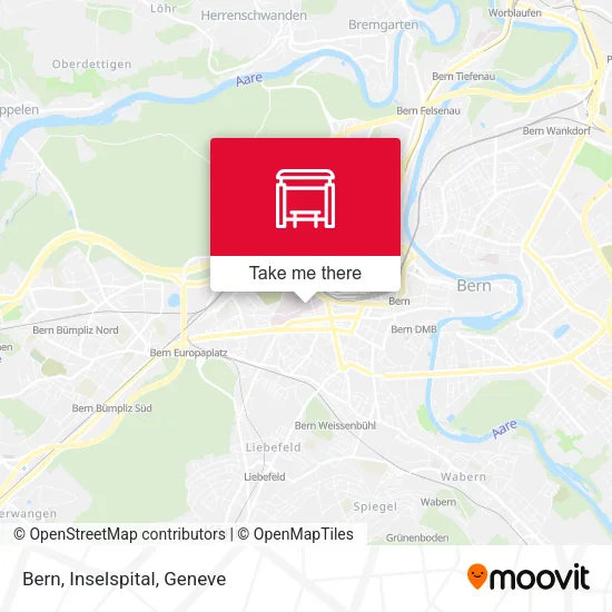 Bern, Inselspital map