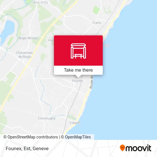 Founex, Est map