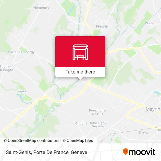 Saint-Genis, Porte De France map