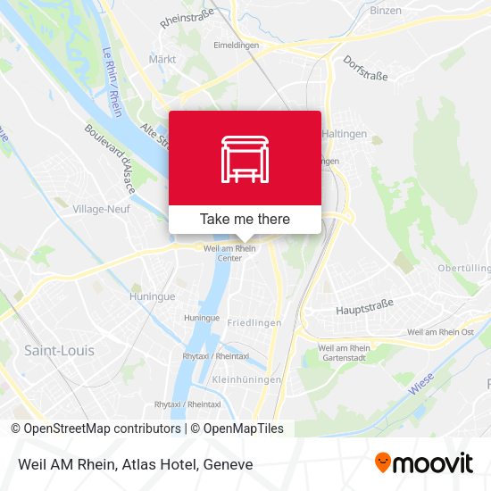 Weil AM Rhein, Atlas Hotel map