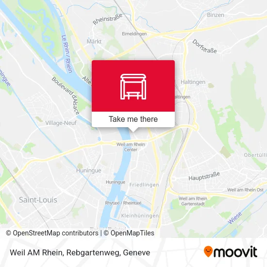 Weil AM Rhein, Rebgartenweg map