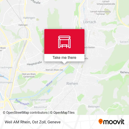 Weil AM Rhein, Ost Zoll map