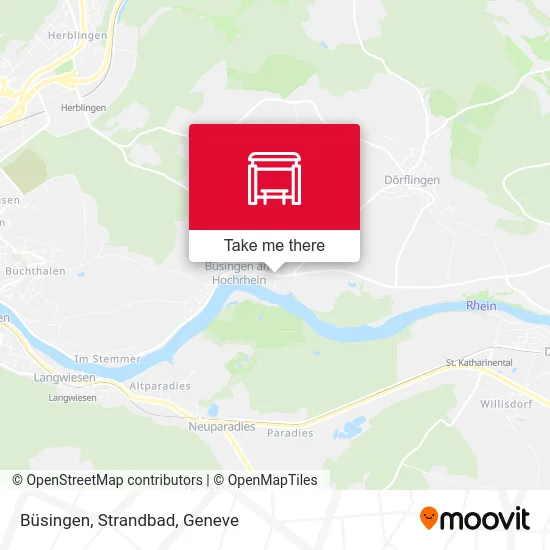 Büsingen, Strandbad map
