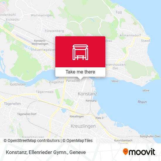 Konstanz, Ellenrieder Gymn. map