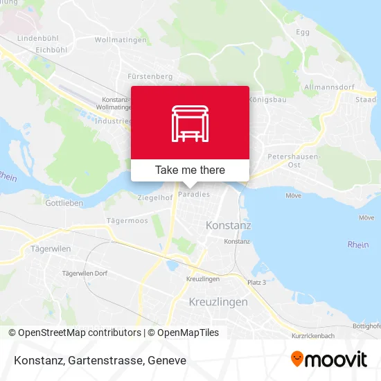 Konstanz, Gartenstrasse map