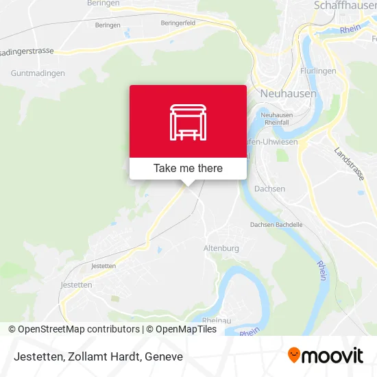 Jestetten, Zollamt Hardt map