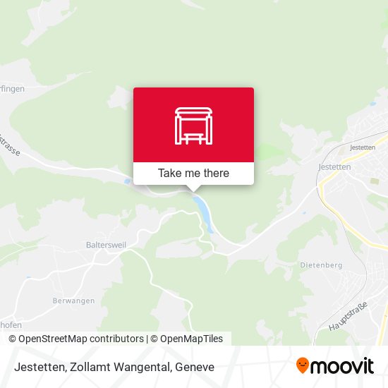 Jestetten, Zollamt Wangental map
