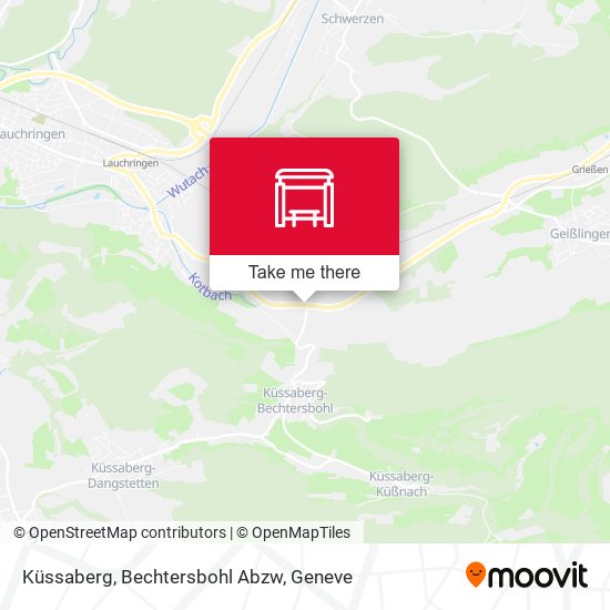 Küssaberg, Bechtersbohl Abzw map