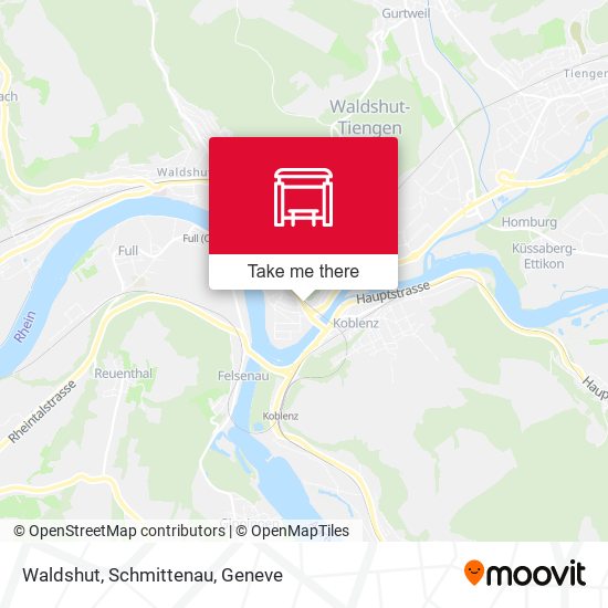 Waldshut, Schmittenau map