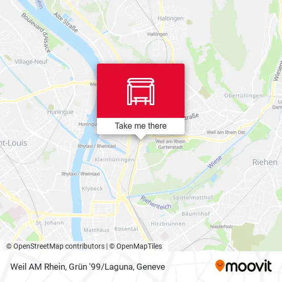 Weil AM Rhein, Grün '99/Laguna map