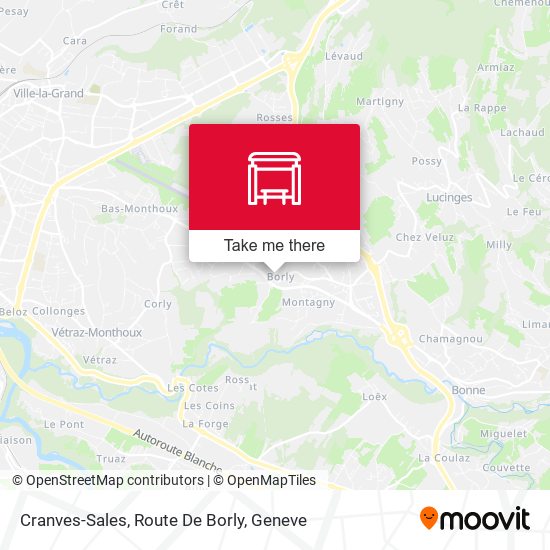 Cranves-Sales, Route De Borly Karte