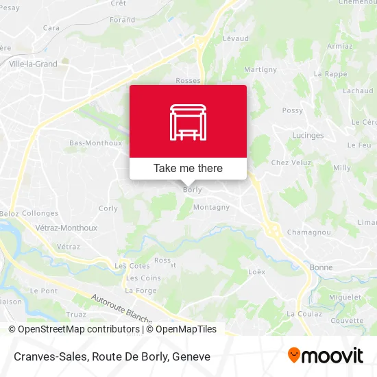 Cranves-Sales, Route De Borly map