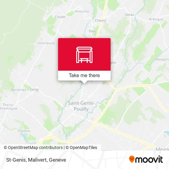 St-Genis, Malivert map