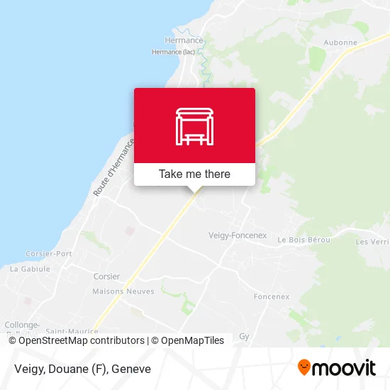Veigy, Douane (F) map