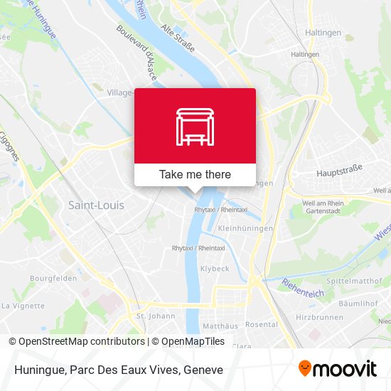 Huningue, Parc Des Eaux Vives map