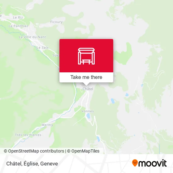 Châtel, Église map