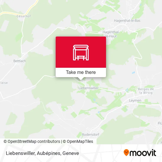 Liebenswiller, Aubépines map