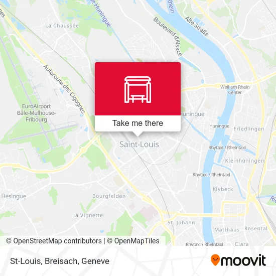 St-Louis, Breisach map