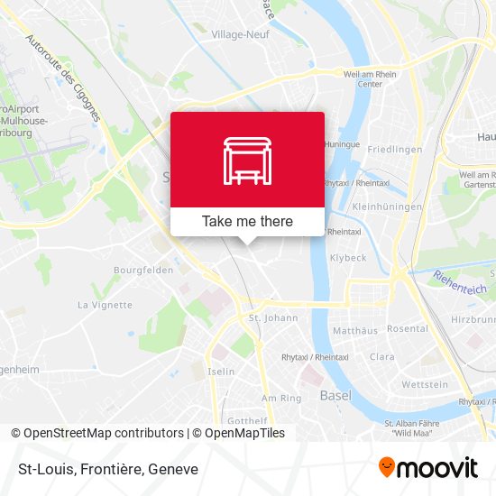 St-Louis, Frontière map