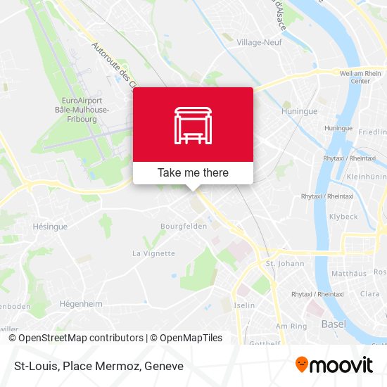 St-Louis, Place Mermoz Karte