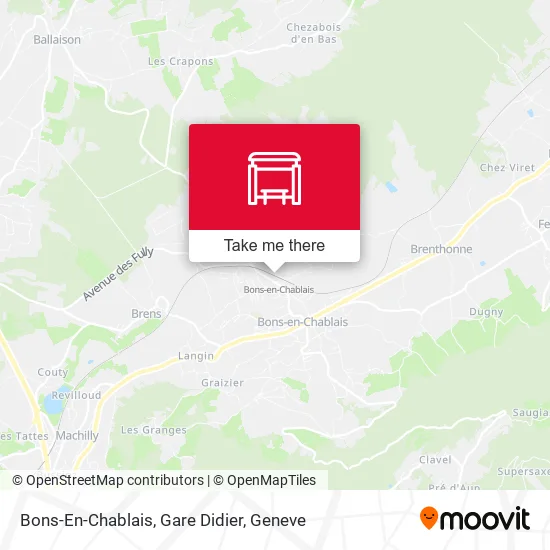 Bons-En-Chablais, Gare Didier map