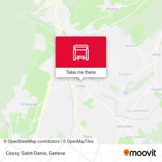 Cessy, Saint-Denis map