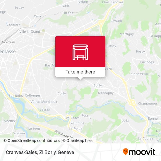 Cranves-Sales, Zi Borly map