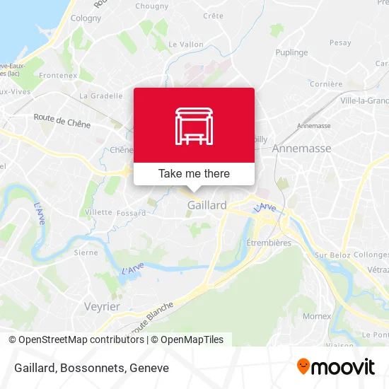 Gaillard, Bossonnets map