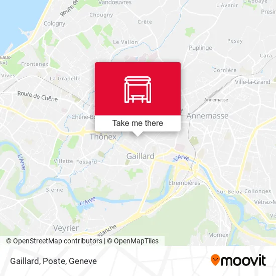 Gaillard, Poste map