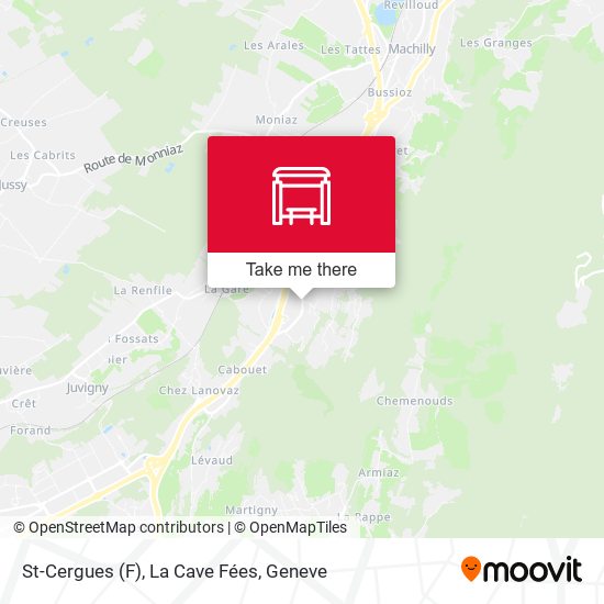 St-Cergues (F), La Cave Fées map
