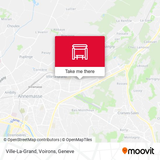 Ville-La-Grand, Voirons map