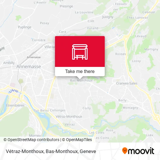 Vétraz-Monthoux, Bas-Monthoux map