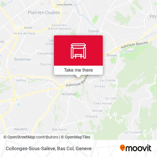 Collonges-Sous-Salève, Bas Col map