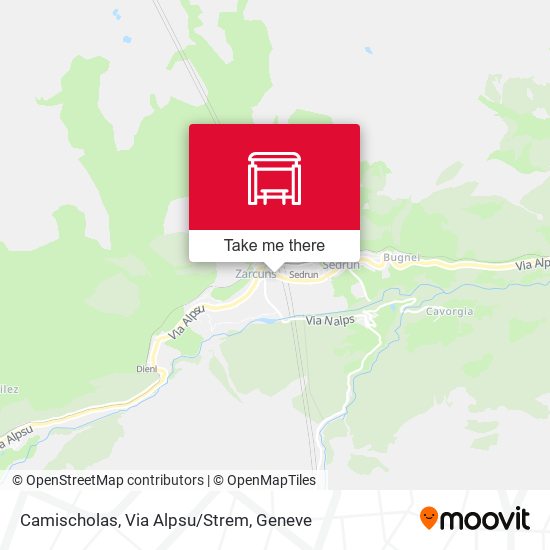 Camischolas, Via Alpsu/Strem map