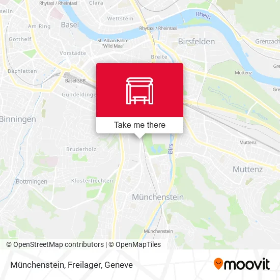 Münchenstein, Freilager map