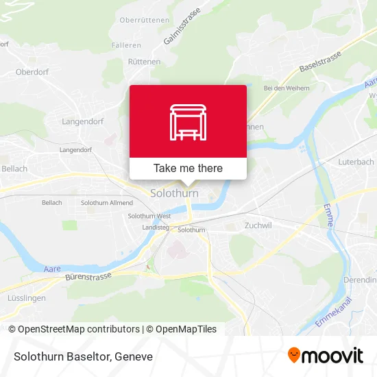 Solothurn Baseltor map