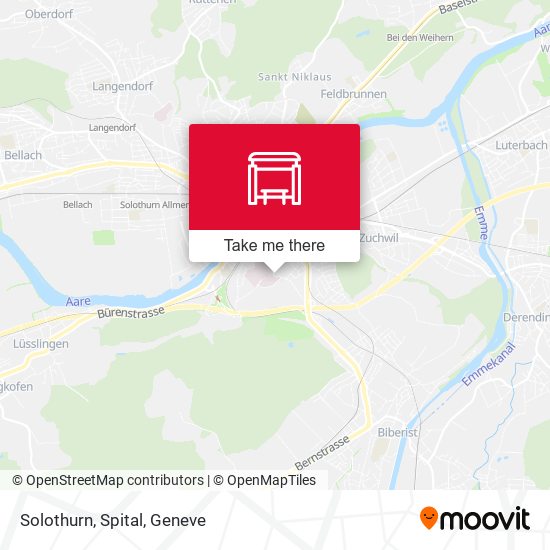 Solothurn, Spital map