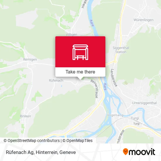 Rüfenach Ag, Hinterrein map