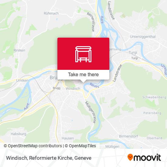 Windisch, Reformierte Kirche map